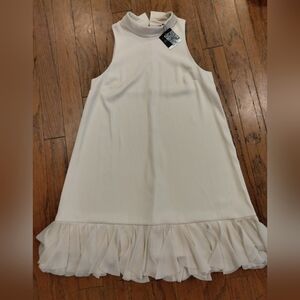 Top Shop High Neck Petal Hem Dress
